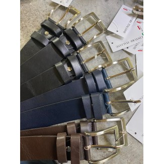 Cintura cuoio 4 cm artigianale made in italy LG