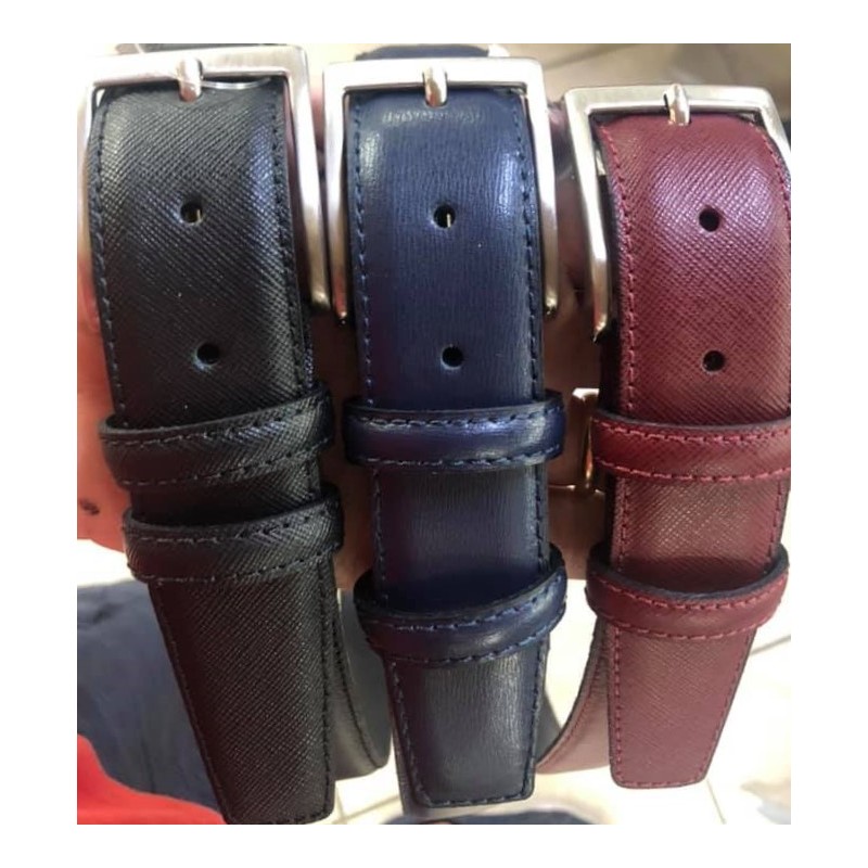 Cintura saffiano 3,5cm artigianale made in italy LG