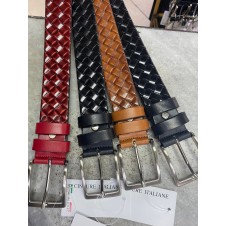 Cintura stampa intreccio 3,5cm artigianale made in italy LG Cinture