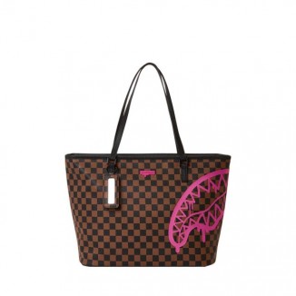 Shopping bag Pink drip check Sprayground