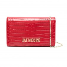 Clutch Shiny croco Love Moschino