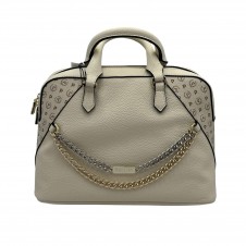 Borsa a mano con tracolla inserto heritage Pollini Silver