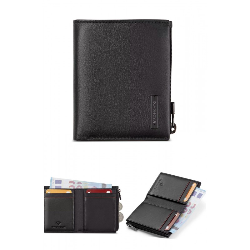 Portafoglio piatto con zip Detroit Roncato