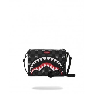 Pochette Gray Peeking Character Check Sprayground Pochette, Pouch, Tracolle e Marsupi