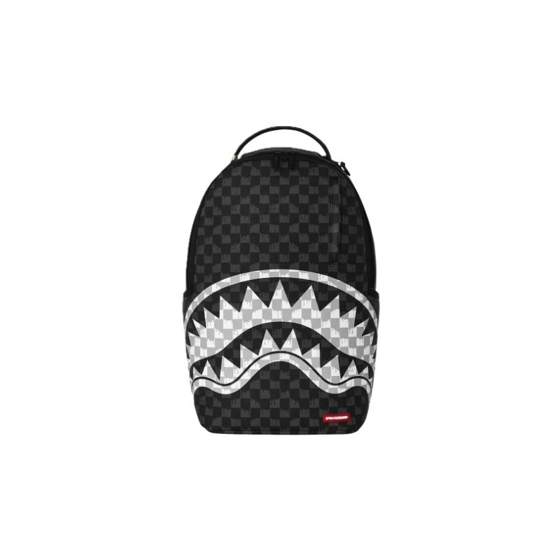 Zaino Black and white drip check shark Sprayground