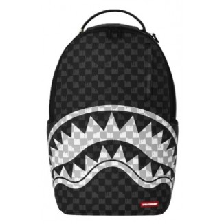 Zaino Black and white drip check shark Sprayground