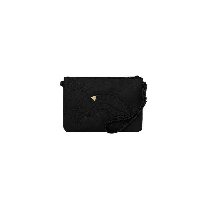 Pochette Blacked out embossed gold tooth Sprayground