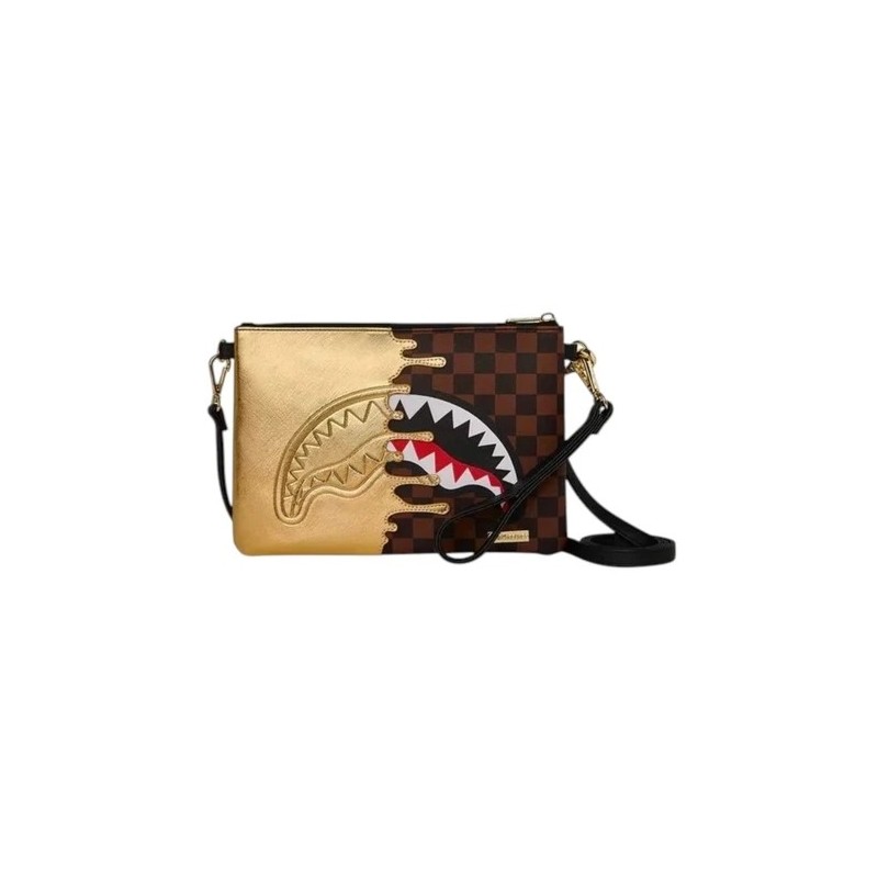 Pochette shark in Paris gold drip Sprayground