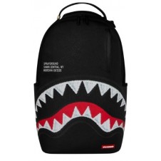 Zaino Shark central black embroidered shark Sprayground