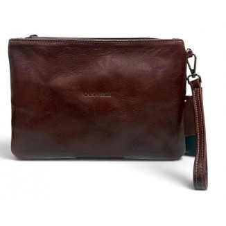 Pochette Uomo cuoio vegetale Made in Italy Capoverde