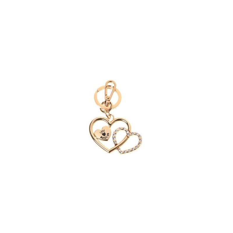 Portachiavi metallo oro Love Moschino