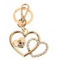 Portachiavi metallo oro Love Moschino